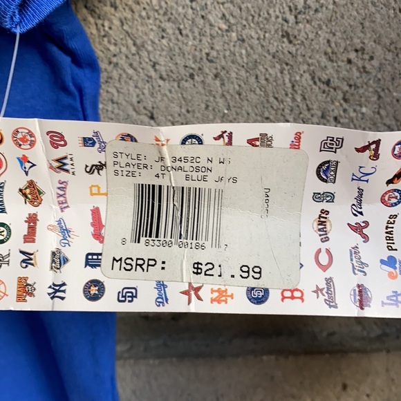 🆕 MLB Blue Jays 4T “Donaldson” Short Sleeve NWT - Picture 4 of 7